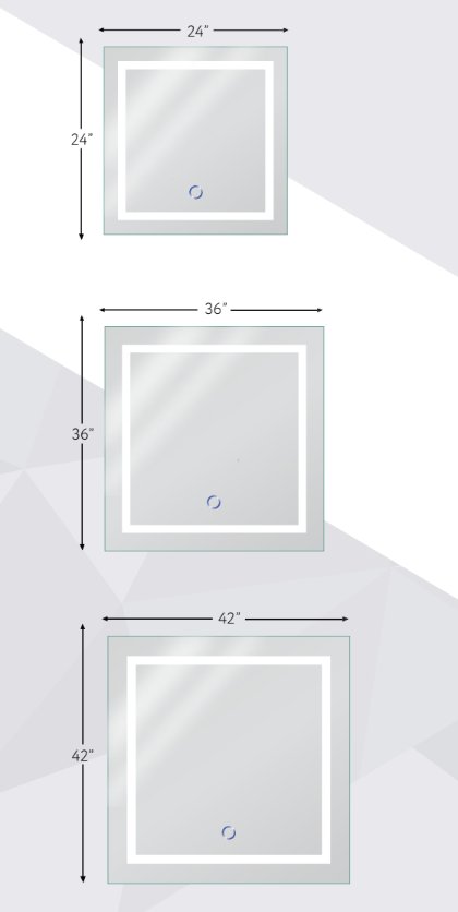 Square LED Mirror Sizes