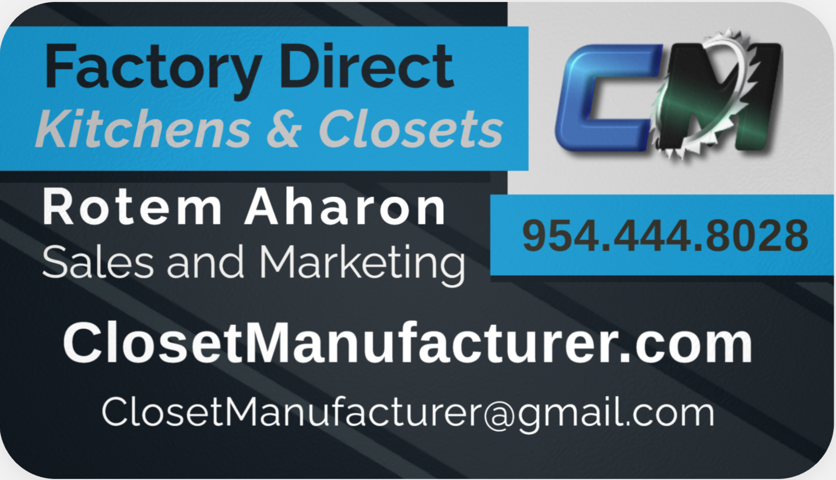 Closet Manufacturer Rotem E-Card Kitchen Cabinets two tone design