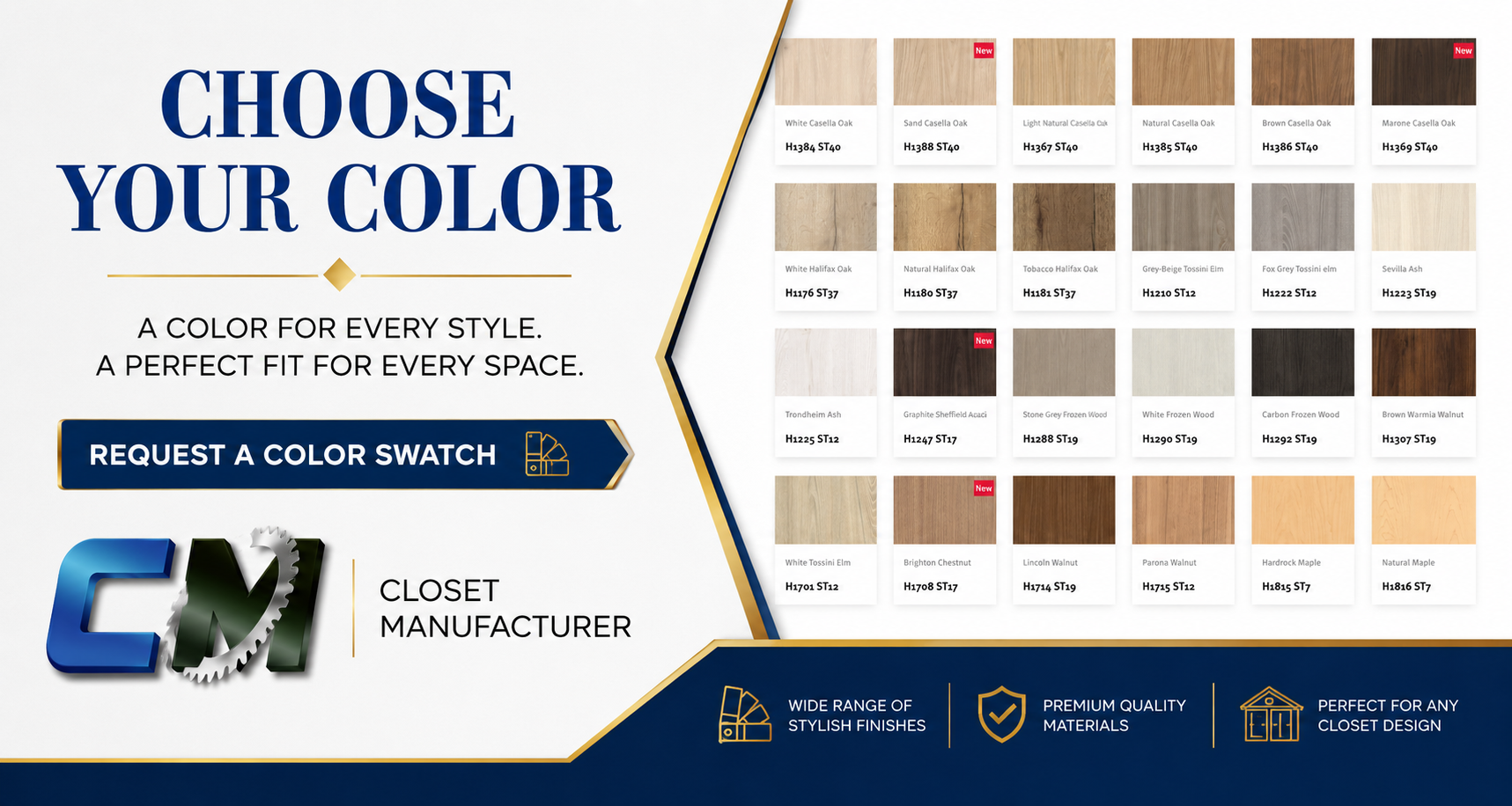 Choose Closet Panel Color Choose Closet Panel Color for B2B closets Pompano