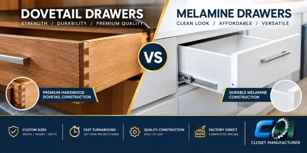 Dovetail vs Melamine Drawer Boxes: How to Choose