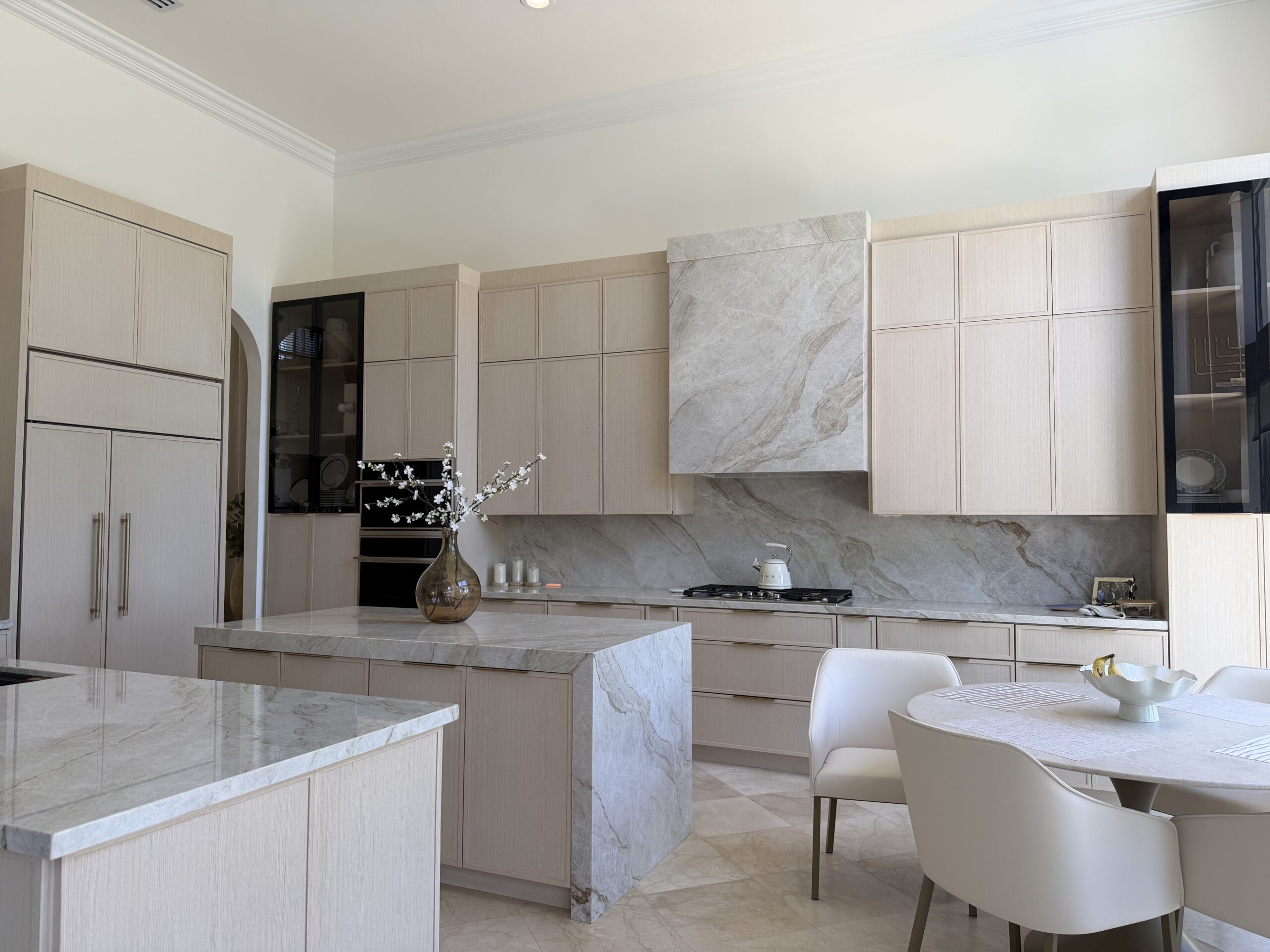 White Oak Kitchen Glass Doors